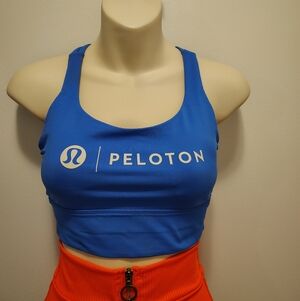 🔥SALE 🎄Lululemon athletica Blue Sports Bra with Peloton Logo